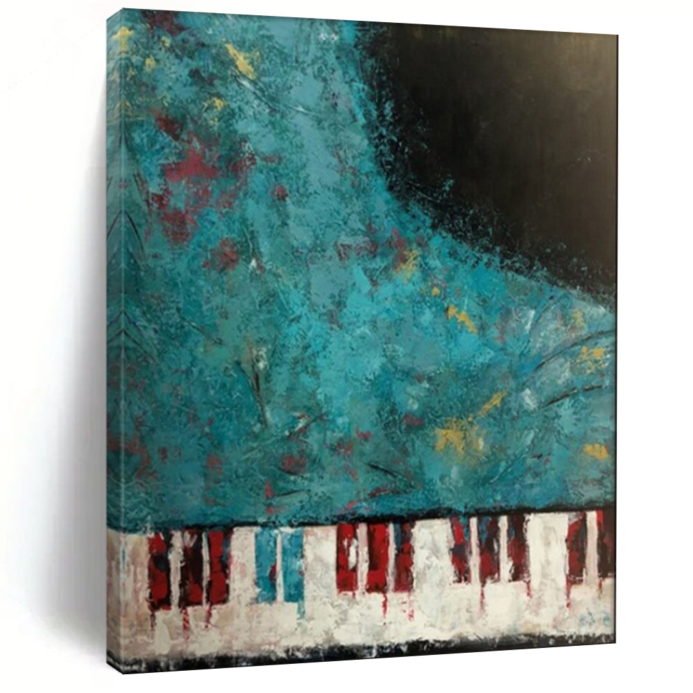 “Abstract Piano Keys” - Abstract Expressionist Painting On Canvas PT1998