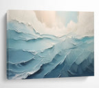 “Blue Wave Texture” - Abstract Seaside Painting On Canvas PT227