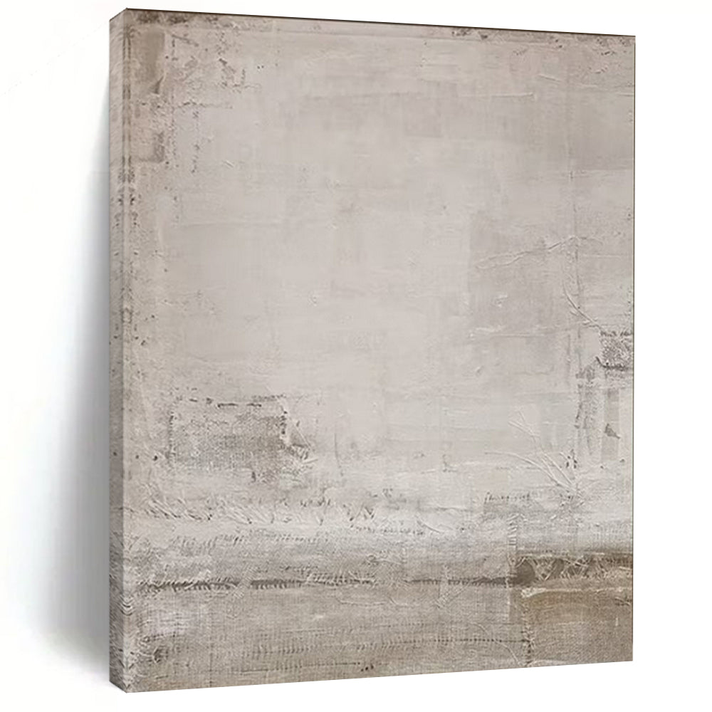 Light Gray Textured, "Faded Dreams" – Textured Abstract Painting On Canvas PS0971