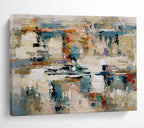 “Colorful Abstract Impasto Landscape” - Dynamic Textured Painting On Canvas PT012