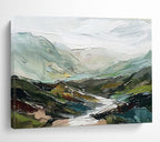 “Colorful Impasto Valley” - Vibrant Landscape Painting On Canvas DKS468