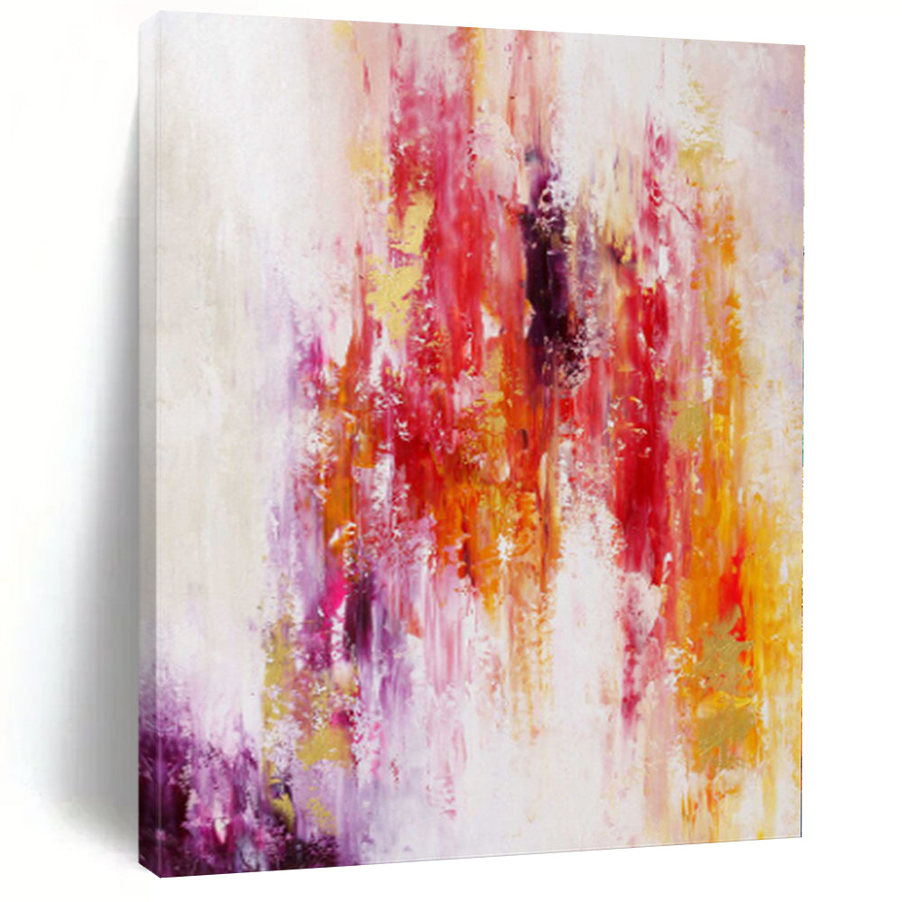 “Color Cascade Abstract” - Fluid Abstract Painting On Canvas PS0060