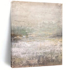 “Gray - Green Textured Abstract” - Subtle Abstract Painting On Canvas PS0120