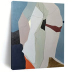 “Pastel Geometric Figure” - Modern Abstract Painting On Canvas PT1053