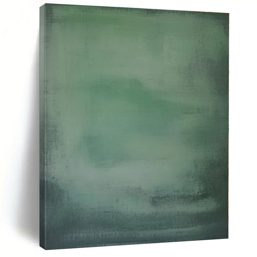 “Green Gradient Wash” - Green, Teal, Gray Abstract Gradient Painting On Canvas PS0572
