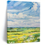 “Vibrant Countryside View” - Impressionistic Landscape Painting On Canvas PT1050