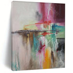 “Color Clash Abstract” - Modern Abstract Painting On Canvas PS0056