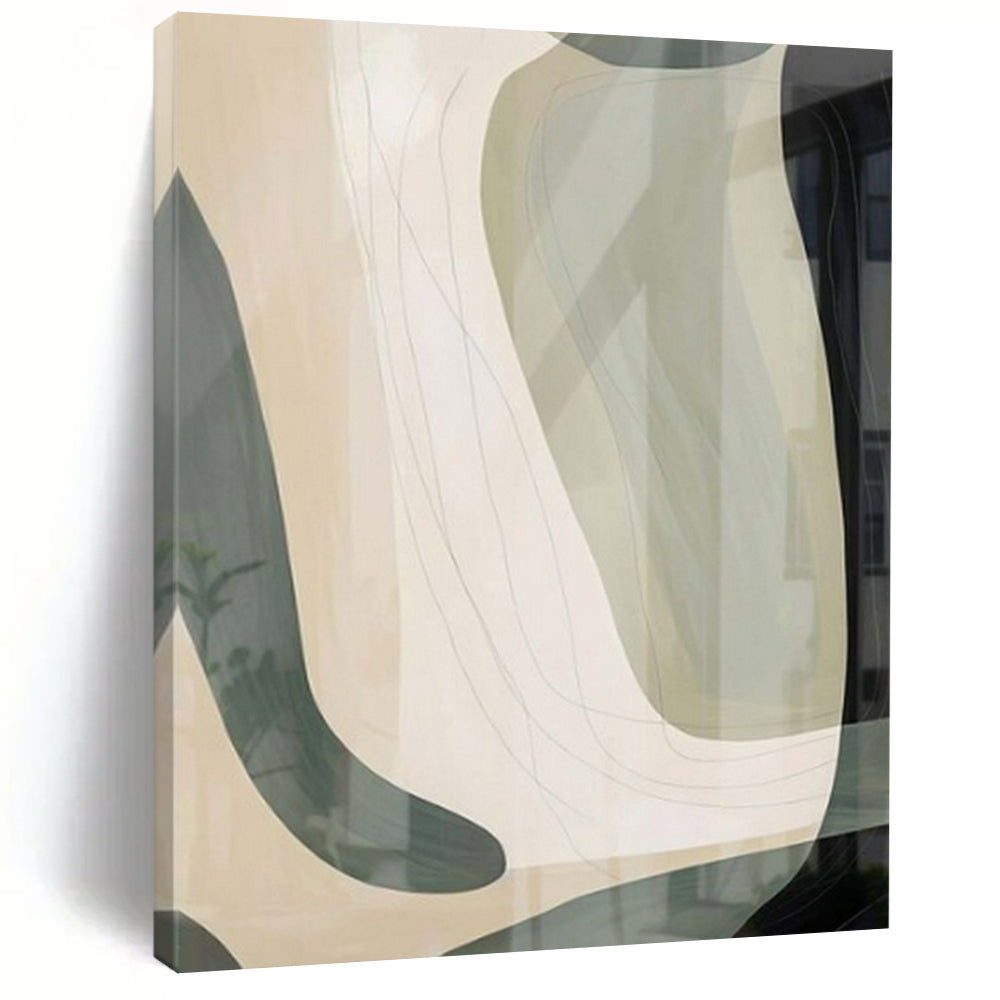 Rich Navys and Whites with Geometric Balance "Cobalt Calm" Abstract Geometric Painting On Canvas PS1061