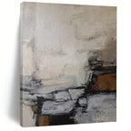 “Textured Abstract in Neutral Tones” - Impressionistic Abstract Painting On Canvas PS0257