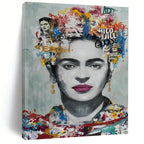 “Frida - Inspired Collage Portrait” - Mixed - Media Art On Canvas PT2184