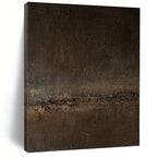 “Dark Brown Textured Abstract” - Mysterious Abstract Painting On Canvas PS0119
