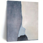 “Geometric Gray and White Shapes” - Abstract, Structural Painting On Canvas PT1539