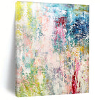 “Pastel Rainbow Abstract” - Whimsical Abstract Painting On Canvas PS0042
