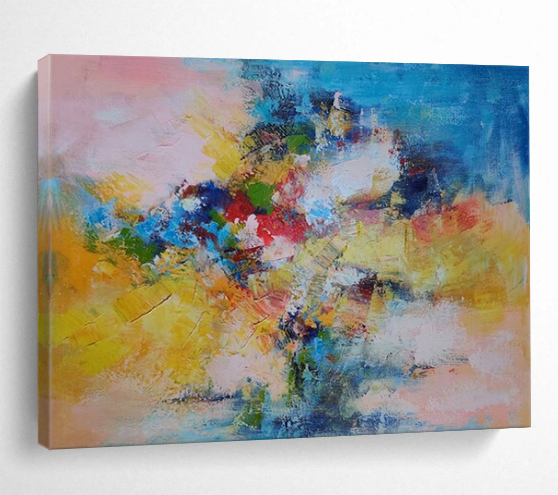 “Abstract Colorful Bouquet” - Abstract Floral - Painting On Canvas PT1740