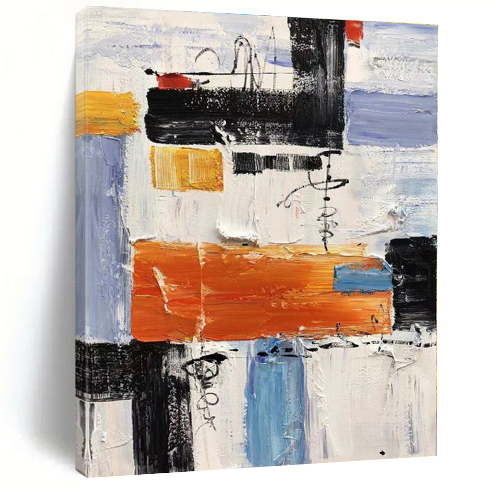 “Vibrant Abstract Composition” - Colorful Abstract Painting On Canvas PS0412