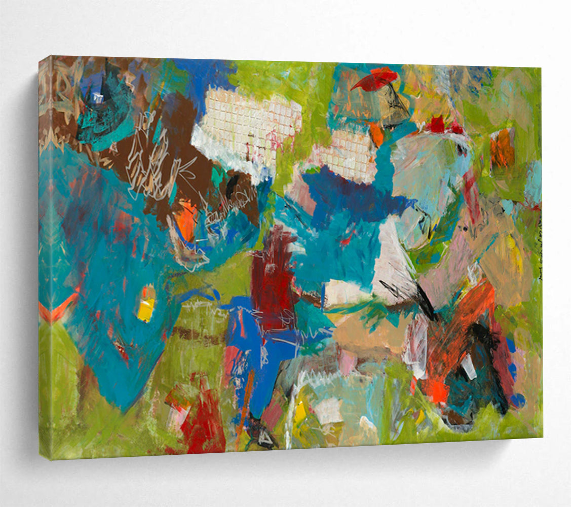 “Bold Color Clash” - Abstract Expressionism Painting On Canvas PT237