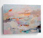 “Pastel Block Abstract” - Gentle Abstract Painting On Canvas DKS410