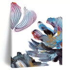 “Colorful Floral Abstraction” - Vibrant Petals with Gold Accents Painting On Canvas DS199