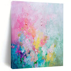 Pastel Palette, "Blush Blossom" – Impressionistic Abstract Painting On Canvas PS1026