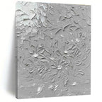 Gray Textured Patterns “Concrete Poetry” - Painting On Canvas PS0811