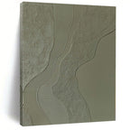 “Textured Wave - Line Abstract in Neutral Tones” - Minimalist Textured Painting On Canvas PS0253