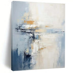 “Beige - White Textured” - Minimalist Abstract Painting On Canvas PT2339