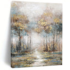 “Misty Forest Impressionist Style” - Impressionist - Inspired Landscape Painting On Canvas PT1433