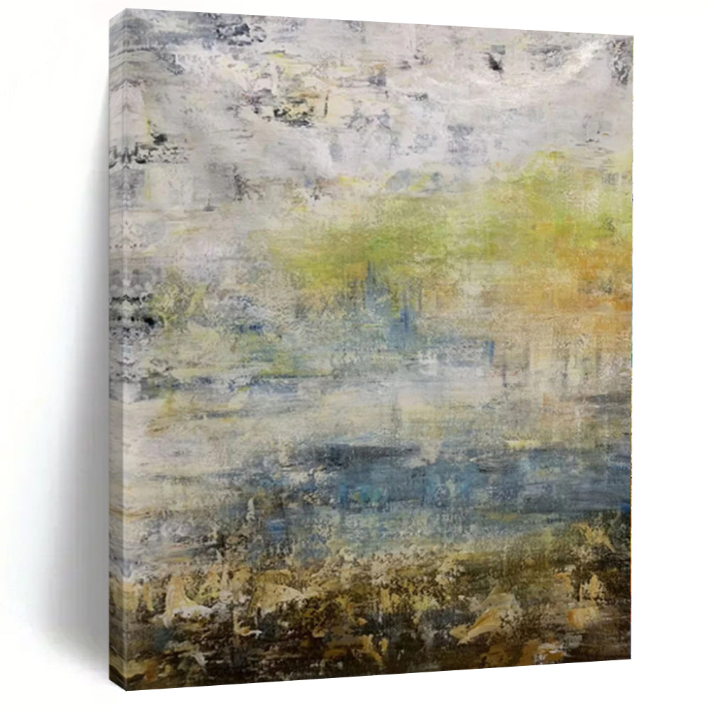 “Multi - Color Abstract Subtle Layers” - Serene Abstract Painting On Canvas PS0361
