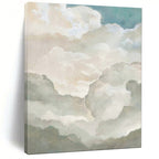 “Soft Cloudscape” - Impressionist Cloud Painting On Canvas PT1992