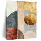 Gold and Earth - Toned Arches Echo - Repeated Geometric Abstract Painting On Canvas PS1247