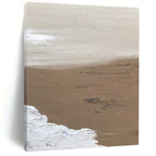 “Beige and White Textured Abstract” - Subtle Landscape - Inspired Painting On Canvas DS375