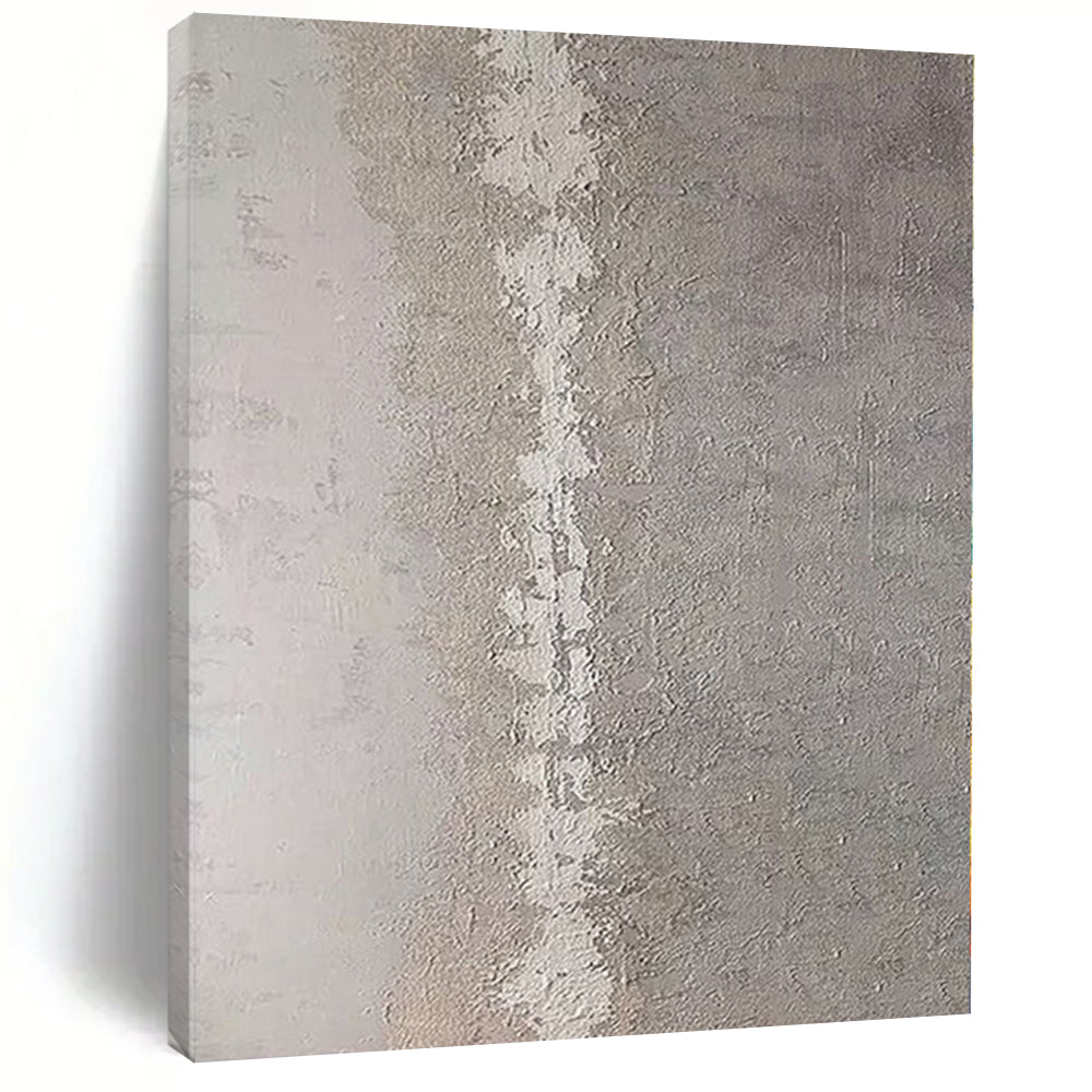 “Gray - White Textured Abstract” - Subtle Abstract Painting On Canvas PS0113