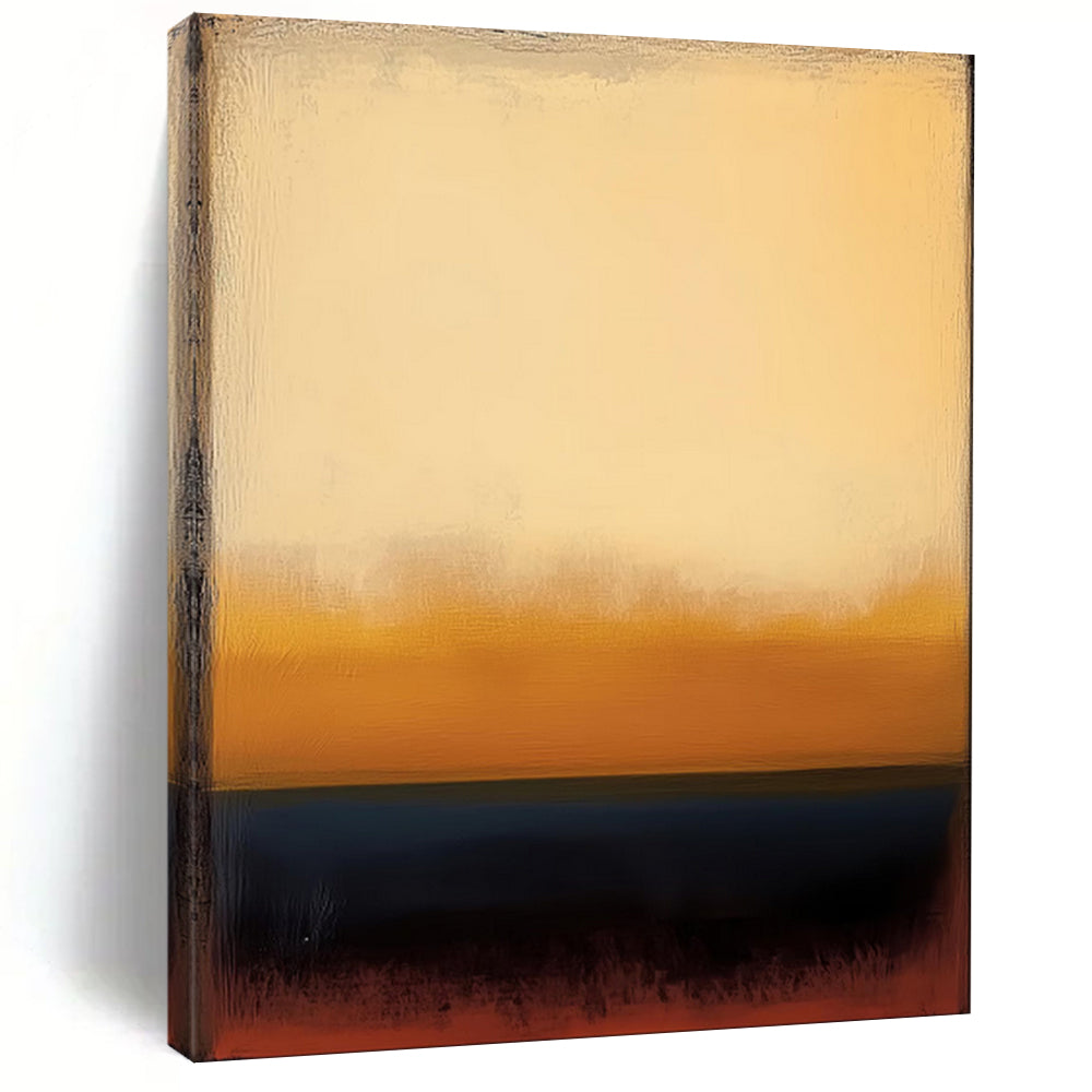 “Yellow - Brown - Black Gradient Abstract” - Color - Field Painting On Canvas PT1948