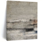 Gray and Brown Textured, "Earthy Layers" – Textured Abstract Painting On Canvas PS0975