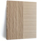 “Dual - Textured Beige Harmony” - Beige, Linear & Wavy Abstract Painting On Canvas PT1478