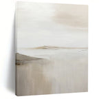 “Soft Neutral Abstract Horizon” - Minimalist Landscape Painting On Canvas DS359