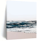 “Abstract Coastal Waves” - Soft Blues & Pinks with Textured Layers Painting On Canvas DS208