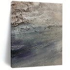 “Gray - Purple Textured Abstract” - Moody Abstract Painting On Canvas PS0115