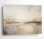 “Neutral Toned Abstract Landscape” - Abstract Landscape Painting, Suitable for Minimalist Bedroom & Yoga Studio DKS623