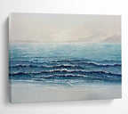 “Shimmering Ocean Waves” - Realistic Seaside Painting On Canvas PT185
