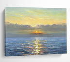 “Serene Sea Sunset” - Realistic Oil Painting On Canvas DKS883
