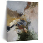 “Earth - Toned Abstract with Subtle Lines” - Textured Abstract Painting On Canvas PS0254