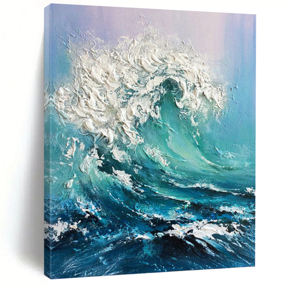 “Textured Ocean Wave” Painting On Canvas PT1448