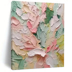 “Pastel Floral Impasto” - Impressionist - Inspired Floral Painting On Canvas PT1397