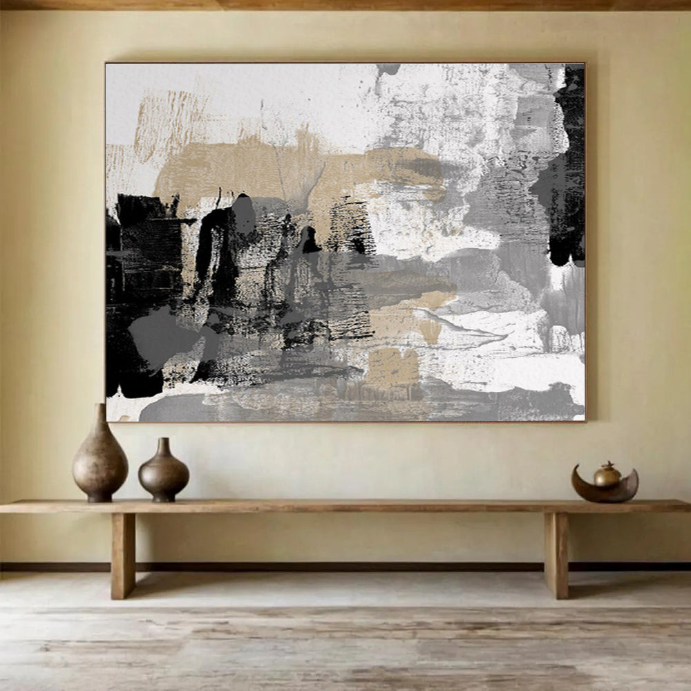 “Neutral Tones Abstract” - Luxe Textured Painting On Canvas DKS448