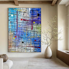 “Color - Streaked Abstract” - Abstract, Energetic - Styled Painting On Canvas PT1583