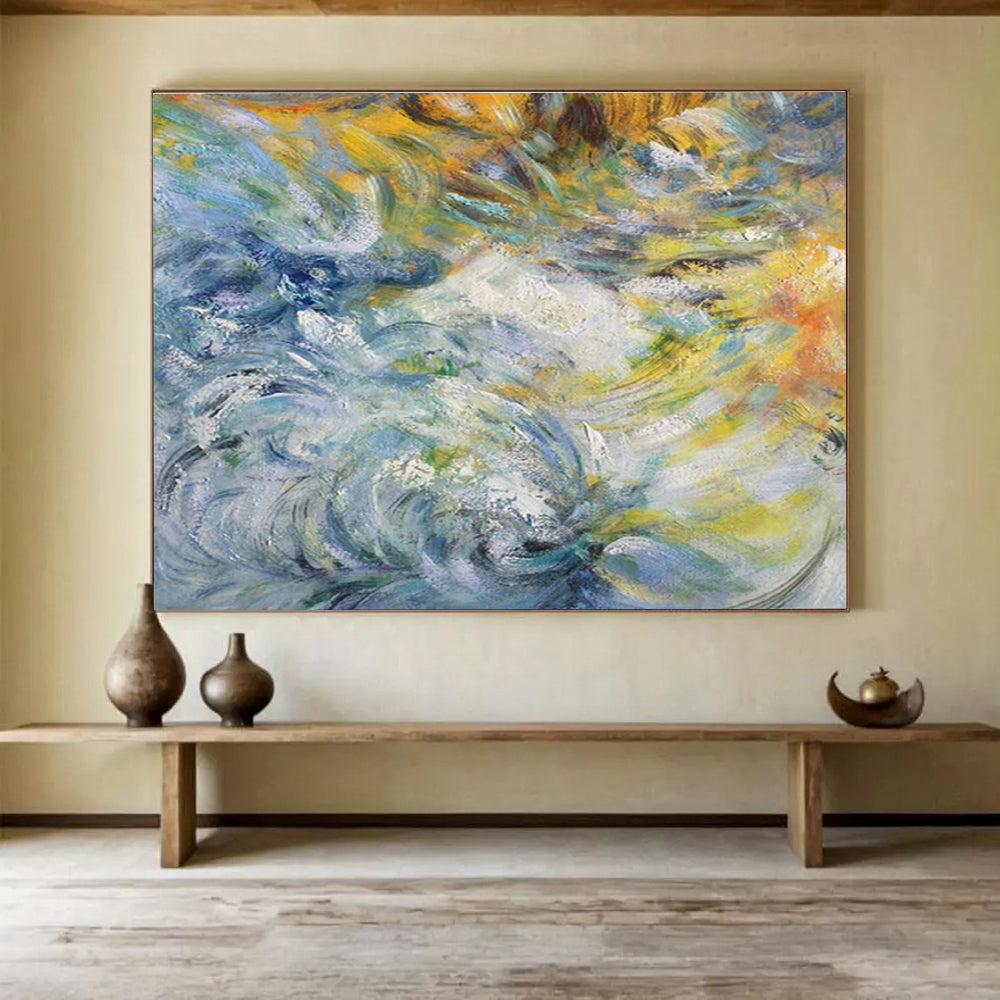“Colorful Swirls of Nature” Abstract Painting On Canvas DKS291