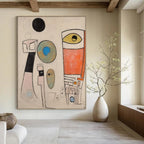 “Colorful Abstract Figures” - Cubist - Inspired Painting On Canvas DS027