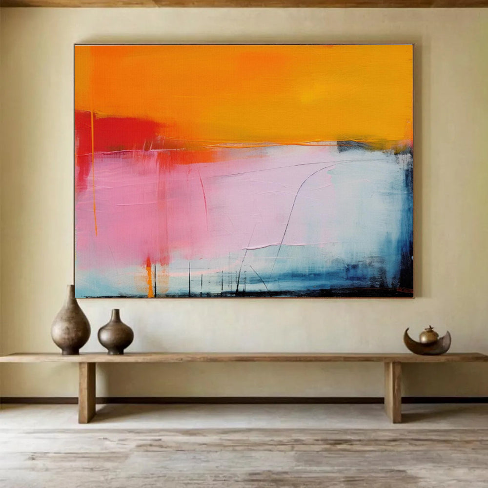 “Bold Color Gradient” - Abstract Color - Gradient Painting On Canvas DKS499