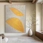 Yellow and White Textured, "Sunny Accents" – Textured Abstract Painting On Canvas PS0990